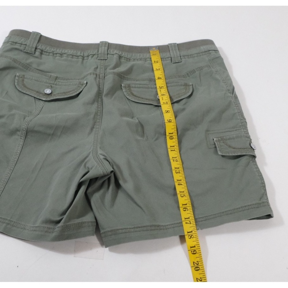 Style & Co Shorts Womens 14 Green Cargo Casual Cotton Blend Utility Pockets - Picture 3 of 7